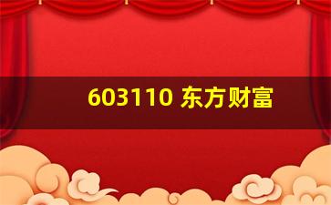 603110 东方财富